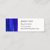 handbeschilderd Paarse verfband Mini Visitekaartje (Achterkant)