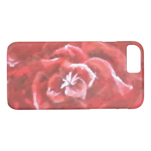 Handbeschilderd Roos telefoongeval Case-Mate iPhone Case (Achterkant (Horizontaal))