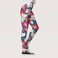 Handbeschilderd roze rode kosmos Flowers Patroonfl