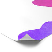 handbeschilderd waterverf hartenpatroon Valentijns Poster (Hoek)