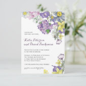 Handbeschilderd waterverfsel narcissen daffodil kaart (Staand voorkant)