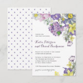 Handbeschilderd waterverfsel narcissen daffodil kaart (Voorkant / Achterkant)