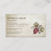 Handbeschilderd  wijngaarden visitekaartje (Achterkant)