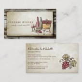 Handbeschilderd  wijngaarden visitekaartje (Voorkant / Achterkant)