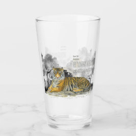 Handbeschilderde Bengaalse tijger Glas