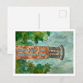 Handbeschilderde bleektoren briefkaart (Voorkant / Achterkant)