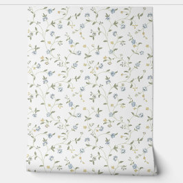 Handbeschilderde bloemen behang