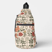 Handbeschilderde bloemen sling bag