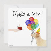 Handbeschilderde Dog Birthday Card (Voorkant)