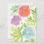 Handbeschilderde Flowers Wedding Uitnodiging (Achterkant)