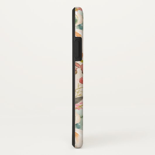 Handbeschilderde ivoor roze bruine waterverf bloem Case-Mate iPhone case (Achterkant / rechts)