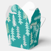 Handbeschilderde kerstbomen Aqua White Blue Blauwg Bedankdoosjes (Geopend)