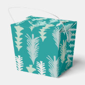 Handbeschilderde kerstbomen Aqua White Blue Blauwg Bedankdoosjes (Achterkant)