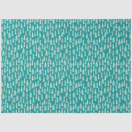 Handbeschilderde kerstbomen Aqua White Blue Blauwg Tissuepapier