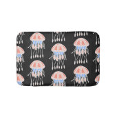 Handbeschilderde kwallen, levendig  patroon. badmat (Voorkant)