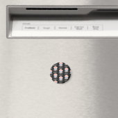 Handbeschilderde kwallen, levendig  patroon. magneet (Insitu (Vaatwasser))