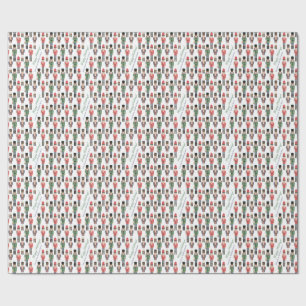 Handbeschilderde Nutcracker Speelgoed Soldier Merr Cadeaupapier