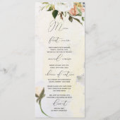 Handbeschilderde oliesbloemen Wedding Menu "Bright (Voorkant)