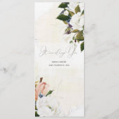 Handbeschilderde oliesbloemen Wedding Menu "Bright (Achterkant)