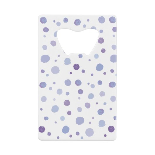 Handbeschilderde stippen creditkaart flessenopener (Voorkant)