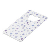 Handbeschilderde stippen creditkaart flessenopener (Achterkant Gekanteld)