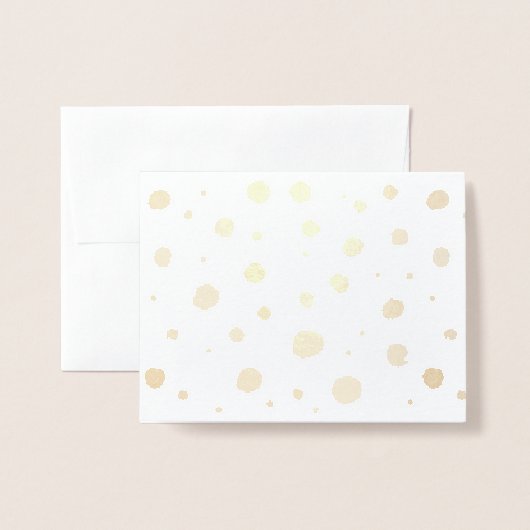 Handbeschilderde stippen folie kaarten (Voorkant met envelop)