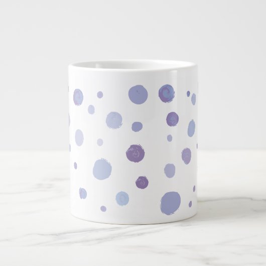 Handbeschilderde stippen grote koffiekop (Voorkant)