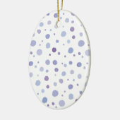 Handbeschilderde stippen keramisch ornament (Links)