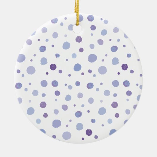 Handbeschilderde stippen keramisch ornament (Achterkant)