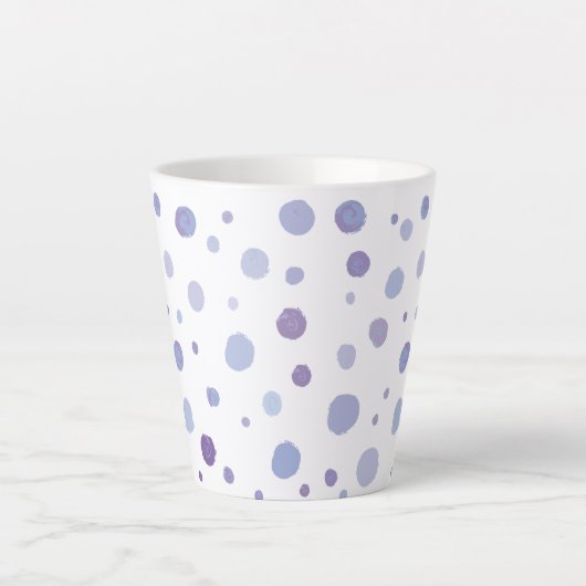 Handbeschilderde stippen latte mok (Voorkant)