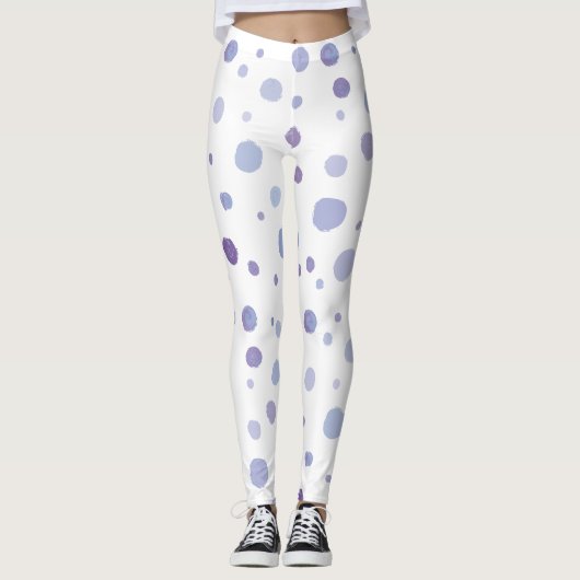 Handbeschilderde stippen leggings (Voorkant)