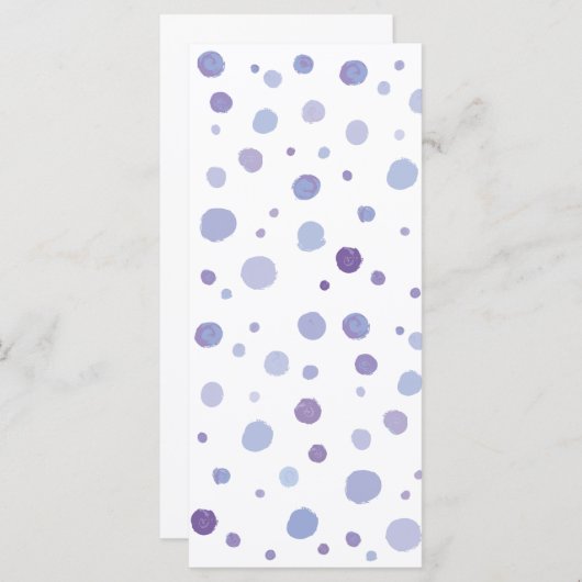 Handbeschilderde stippen menu (Voorkant / Achterkant)