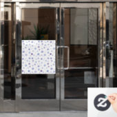 Handbeschilderde stippen raamsticker (Kantoordeur)