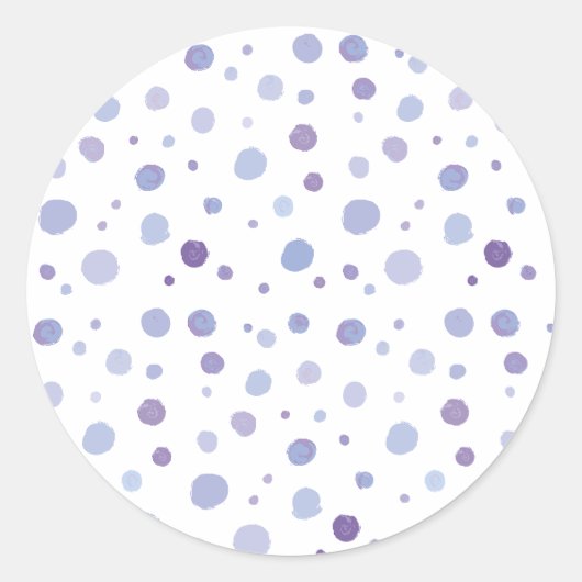 Handbeschilderde stippen ronde sticker (Voorkant)