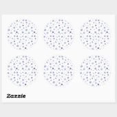 Handbeschilderde stippen ronde sticker (Vel)