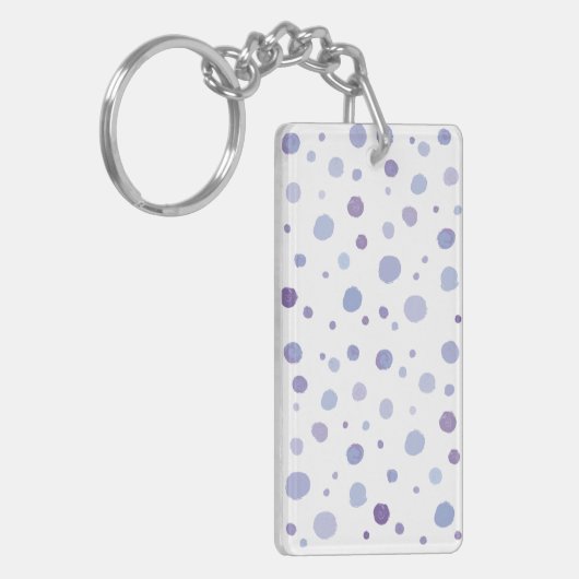 Handbeschilderde stippen sleutelhanger (Voorkant Links)
