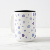 Handbeschilderde stippen tweekleurige koffiemok (Voorkant links)