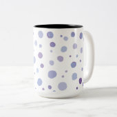Handbeschilderde stippen tweekleurige koffiemok (Voorkant rechts)