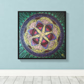 Handbeschilderde Vloer van de Heilige Geometrie va Canvas Afdruk (Insitu (Houten vloer))