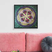 Handbeschilderde Vloer van de Heilige Geometrie va Canvas Afdruk (Insitu (Woonkamer))