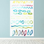 handbeschilderde vormen canvas afdruk (Insitu (Houten vloer))