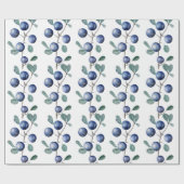 Handbeschilderde Waterverf Blauwe Blauwe Blauwbess Cadeaupapier (Vlak)