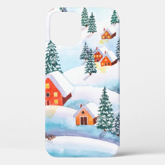 Handbeschilderde waterverf illustratie van de wint Case-Mate iPhone case (Achterkant)