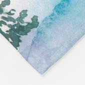 Handbeschilderde waterverf illustratie van de wint fleece deken (Hoek)