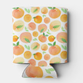 Handbeschilderde waterverf perziken: naadloos. blikjeskoeler (Achterkant)