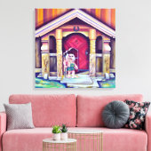 Handbeschilderde Waterverf Scandinavische troll Canvas Afdruk (Insitu (Woonkamer))