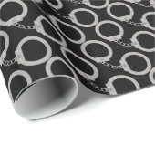 Handboeien met politiehandboeien die papier verpak (Rol Hoek)