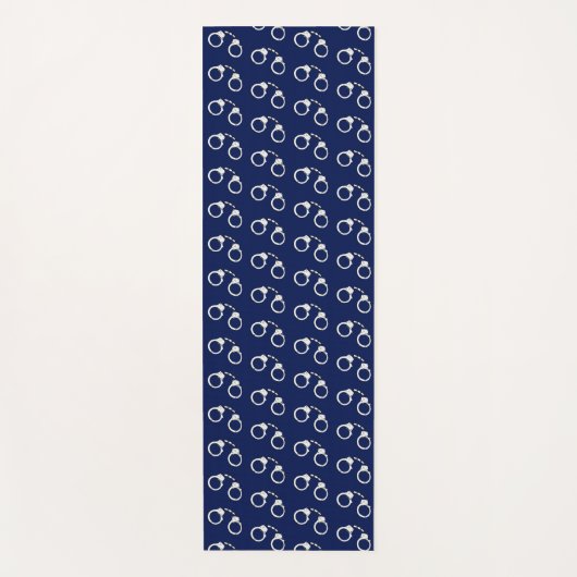 Handboeien Patroon Politie Blauw Yogamat (Voorkant)
