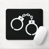 Handboeien Pictogram Mousepad Muismat (Met muis)