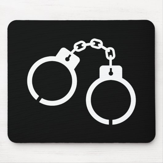 Handboeien Pictogram Mousepad Muismat (Voorkant)